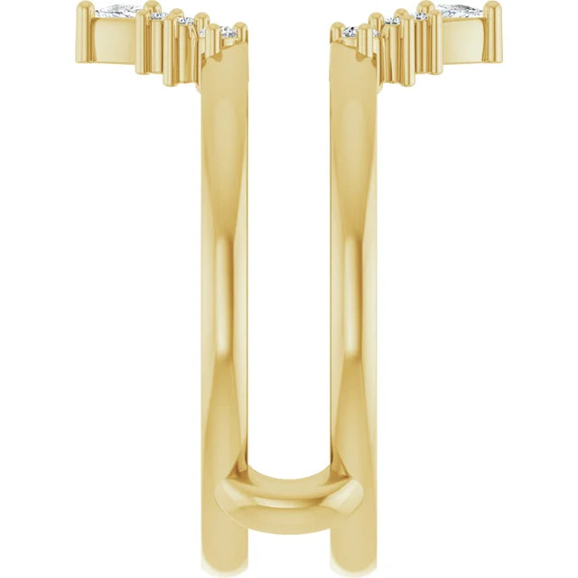 14K Yellow 1/5 CTW Natural Diamond Ring Guard