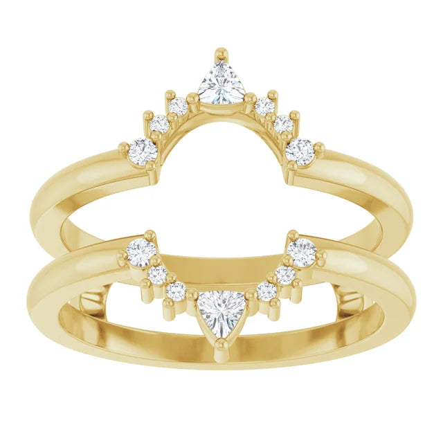 14K Yellow 1/5 CTW Natural Diamond Ring Guard